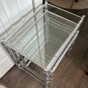 Glass Nesting Table Set of 3